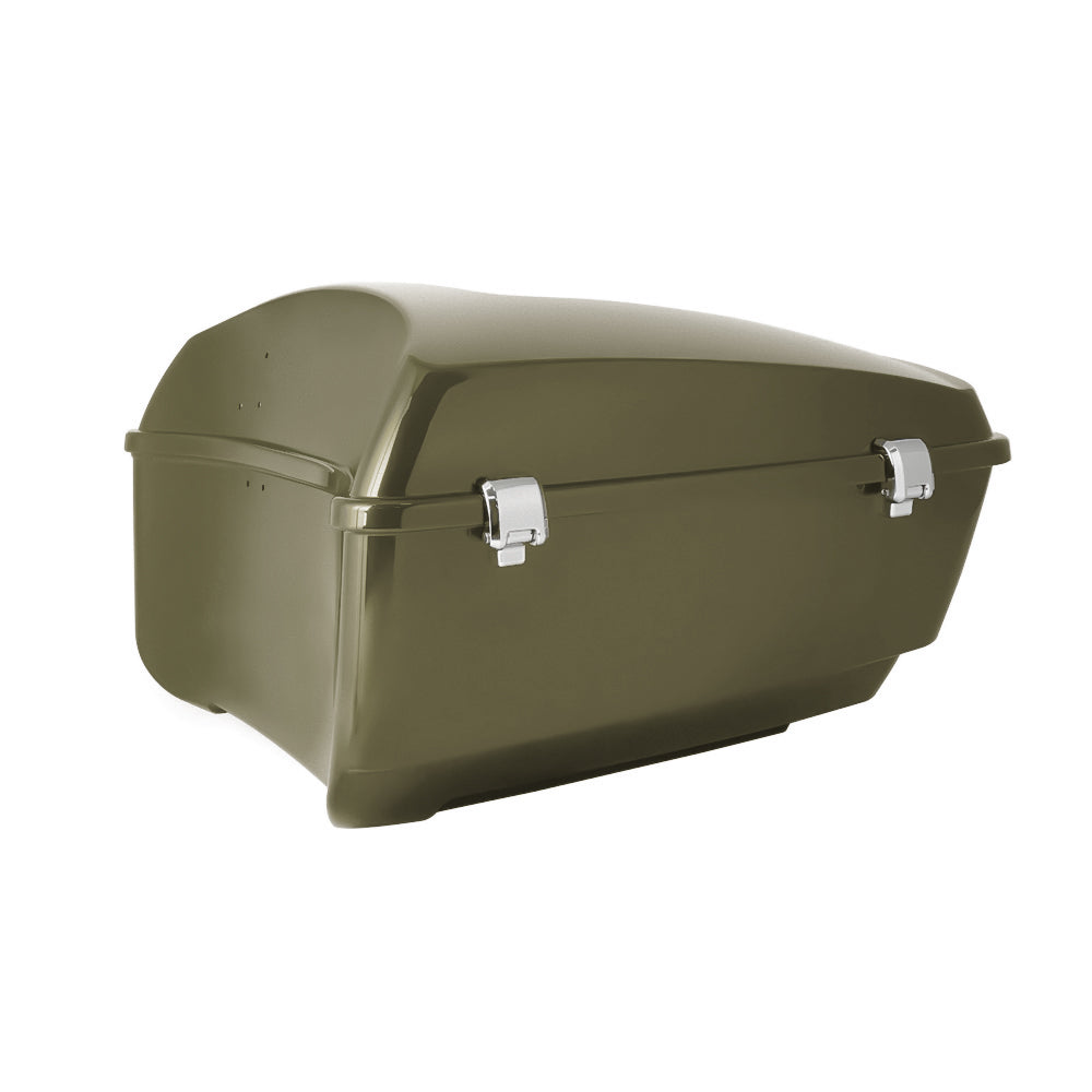 Pantherwill Deadwood Green Glossy King Tour Pack Luggage Trunk for ’14-later Harley Touring