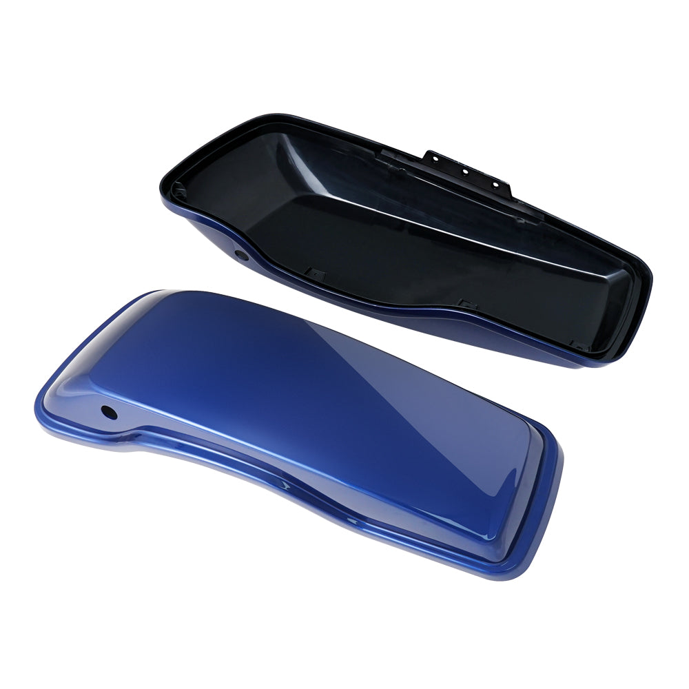 Pantherwill Superior Blue Hard Saddlebags Lids For ’14+ Harley Touring